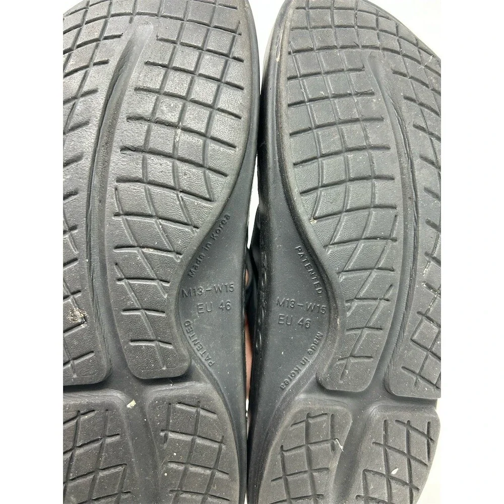OOFOS OOriginal Recovery Flip Flops Sandals Black Unisex Comfort Size 13